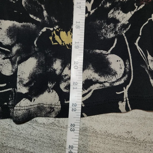 Jess & Jane Embelished Short Sleeve Cotton Blouse Shirt Rhinestone Floral Sz M - Picture 8 of 11